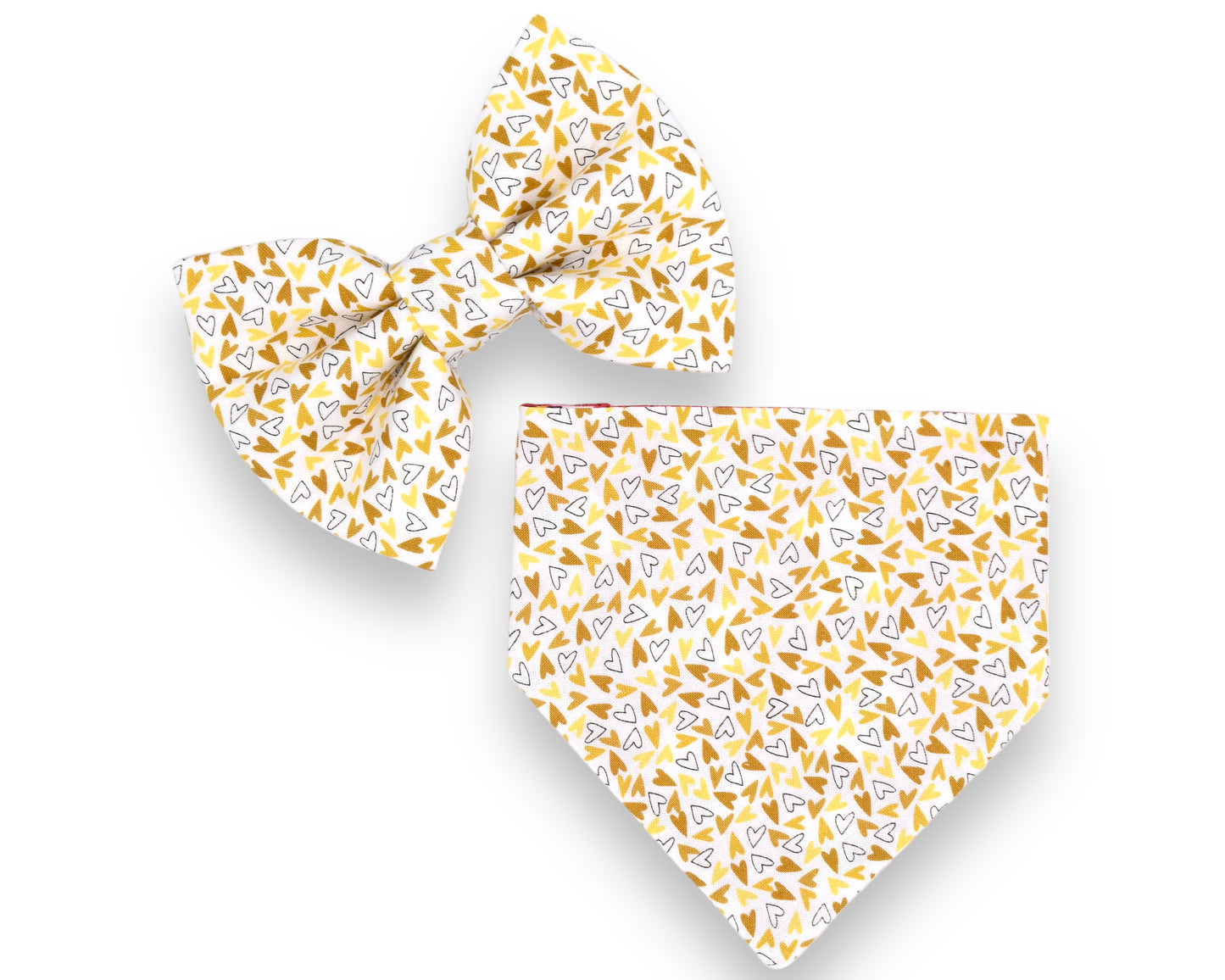 I Bee-lieve in Love Bandana / Heart of Gold Bow