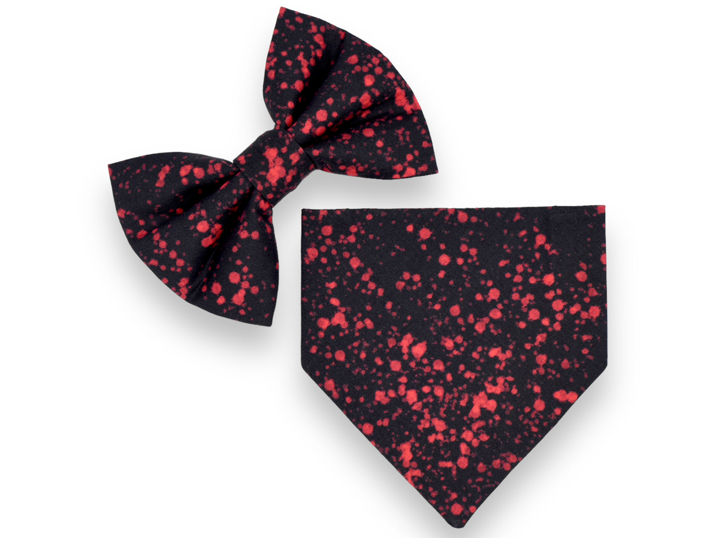 Horror Horde Bandana / Splatter Pattern Bow Tie or Sailor Bow