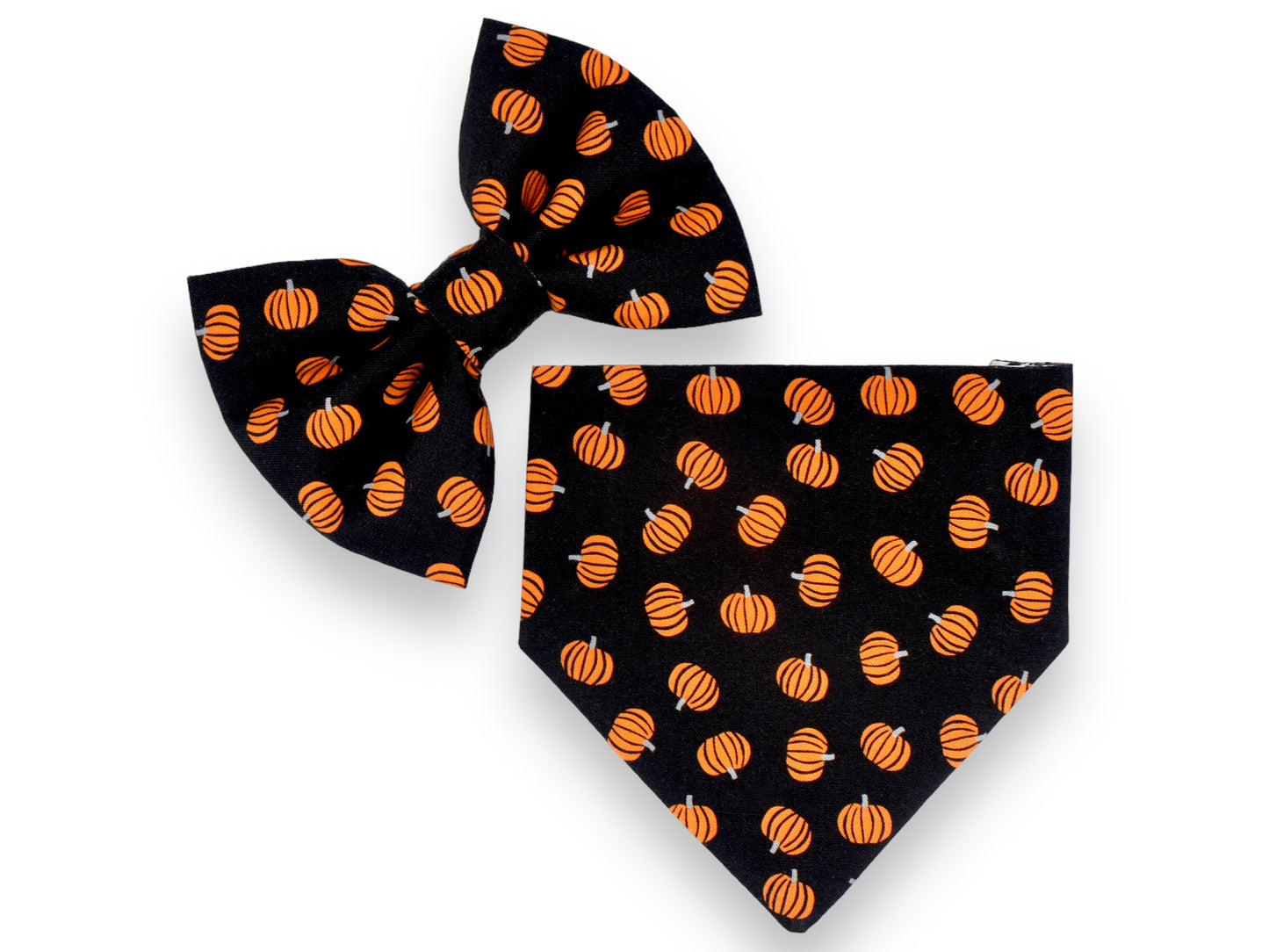 Jack-o-Witch Bandana / Pumpkin Patch Bow Tie or Sailor Bow