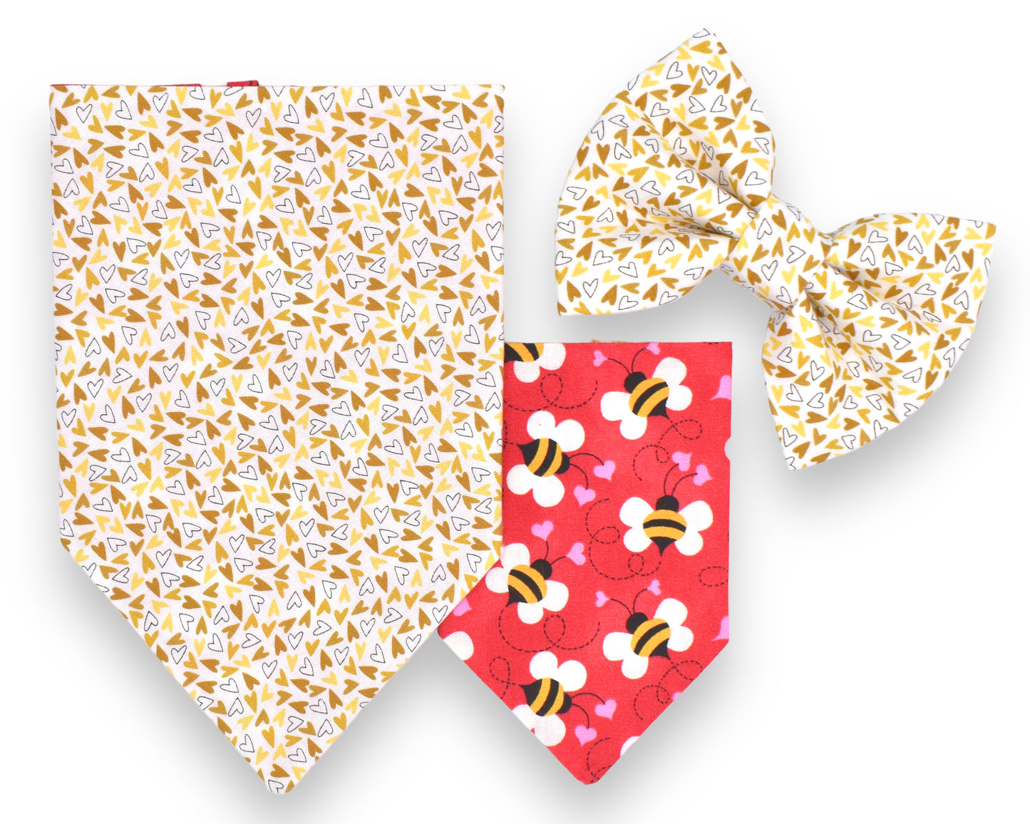 I Bee-lieve in Love Bandana / Heart of Gold Bow