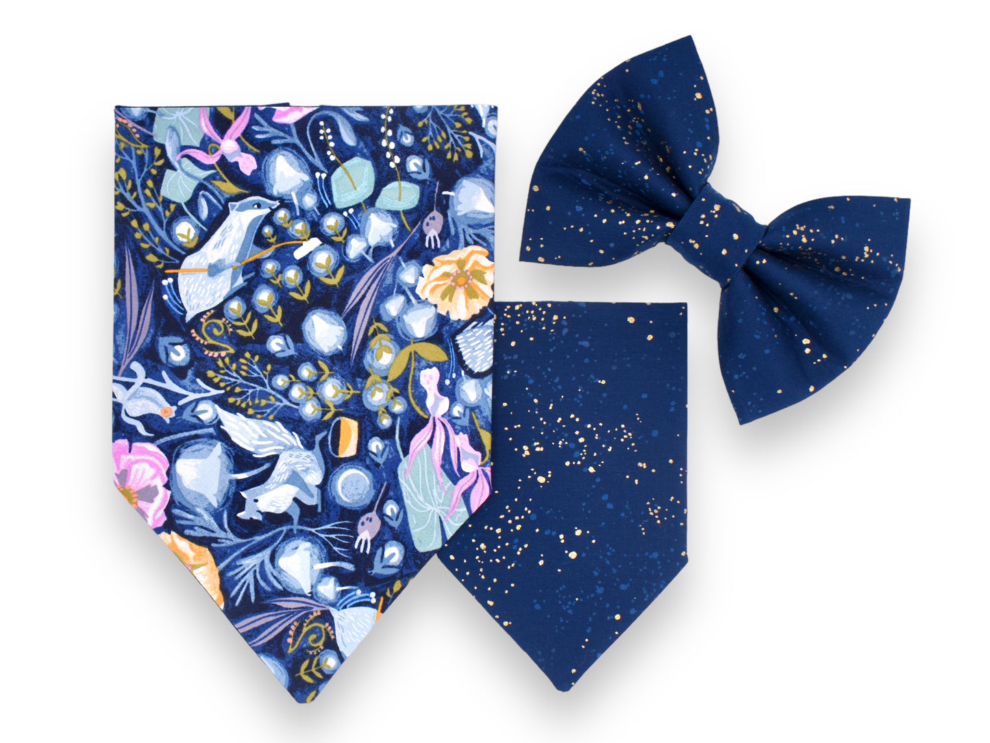 Nocturnal Glow Bandana / Shattered Sapphire Bow Tie or Sailor Bow